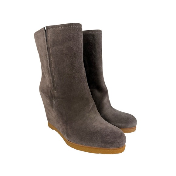 STUART WEITZMAN Taupe Suede Wedge Boots, Size 7‎ US- 37.5EUR - Picture 3 of 6
